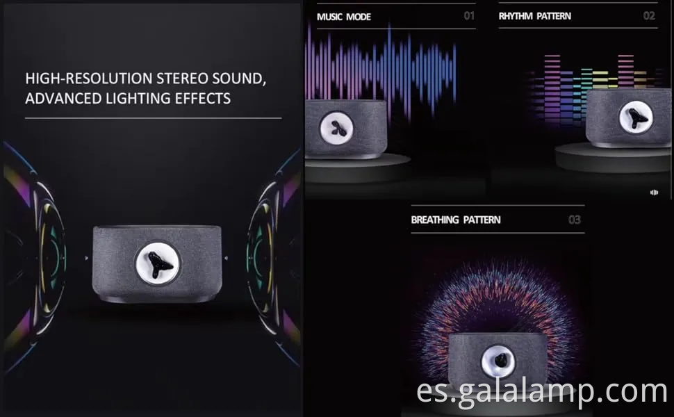 Visualizador de sonido ferrofluid con altavoz ferrofluid y ritmo musical
